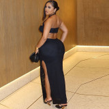 Sexy Halterneck Backless Split Maxi Dress GJYO-302351
