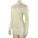 Off Shoulder Backless Mini Dress GAXB-D005DS