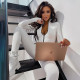 Solid Color Zipper Tight Jumpsuit GJYO-003990