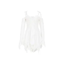 Solid Color Irregular Sling Mini Dress ASL-6696