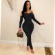 Solid Color Ruched Long Sleeve Jumpsuit AIL-199