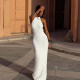 Solid Color Sleeveless Backless Maxi Dress FL-25234