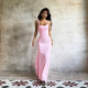 Solid Color Bow-tie Backless Maxi Dress FL-25275