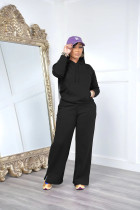 Fleece-Lined Hoodie Sweatshirt Casual Two-Piece Pants Set BLX-63010