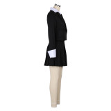 Solid Color Patchwork Top Pleated Skirt 2 Piece Set AIL-263