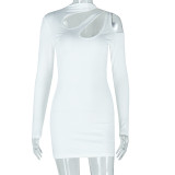 Solid Color Long Sleeve Bodycon Dress GJYO-301968