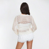 Long Sleeve Knits Hollow Out Cardigan Coat GMJF-50173