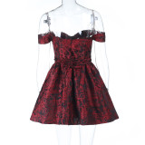 Off Shoulder Backless Mini Dress FL-25080
