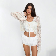 Long Sleeve Knits Hollow Out Cardigan Coat GMJF-50173