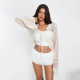 Long Sleeve Knits Hollow Out Cardigan Coat GMJF-50173