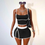 Color Block Sport Sling Two Piece Skirts Set GHYX-5162