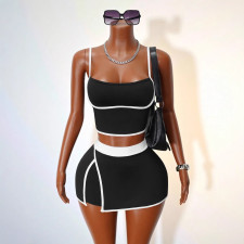 Color Block Sport Sling Two Piece Skirts Set GHYX-5162