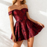 Off Shoulder Backless Mini Dress FL-25080