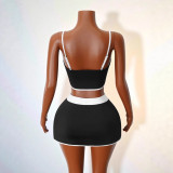 Color Block Sport Sling Two Piece Skirts Set GHYX-5162