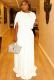 Solid Color Press Pleated Maxi Dress GMYU-11045