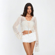Long Sleeve Knits Hollow Out Cardigan Coat GMJF-50173