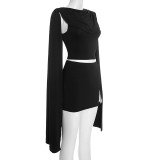 Solid Color Sleeeless Two Piece Skirts Set ANDF-2601