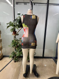 Sleeveless Print Vest Dress GHYX-5135