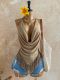 Halterneck Sleeveless Backless Tassel Top GHYX-7015