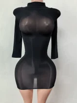 Pre Order: About 7 work days shipping See Through Mini Dress YUEM-300999