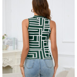 Sleeveless Print T Shirt YMYF-9275