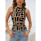 Sleeveless Print T Shirt YMYF-9275