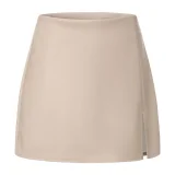 Solid Color PU Leather Split Culottes  ANDF-7923