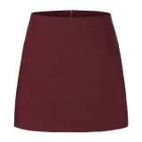Solid Color Double-slit Zipper Culottes ANDF-7762