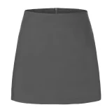 Solid Color Double-slit Zipper Culottes ANDF-7762