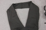 Sexy Halterneck Backless Ruffles Mini Dress YMYF-8913