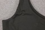 Single Shoulder Solid Color Tops YMYF-8803
