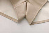 Solid Color PU Leather Split Culottes  ANDF-7923