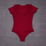V Neck Long Sleeve Bodysuit YMYF-9263