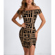One Shoulder Print Mini Dress YMYF-9319