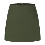 Solid Color Double-slit Zipper Culottes ANDF-7762