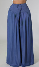 Solid Color Loose Casual Ice-Silk Pants XHXF-8636
