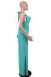 Solid Color Halterneck Backless Jumpsuit XHXF-8649