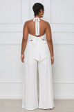Solid Color Halterneck Backless Jumpsuit XHXF-8649