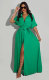 Solid Color Loose Long Sleeve Shirt Dress XHXF-914