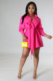 Long Sleeve Tie Up Shirt XHXF-942