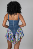 Colorful Print Patchwork Sling Romper XHXF-8595