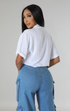 Short Sleeve Solid Color Shirt XHXF-948