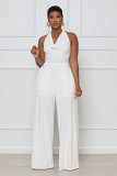 Solid Color Halterneck Backless Jumpsuit XHXF-8649
