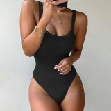 Solid Color Sling Bodysuit GZJF-5096