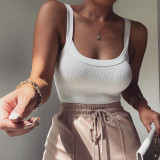 Solid Color Sling Bodysuit GZJF-5096