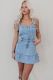Denim Sleeveless Mini Dress GYAN-8927