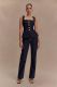 Sleeveless Tops Hight Waist Pants Denim 2 Piece Set GYAN-30857