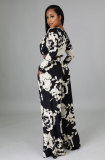 Long Sleeve Print Two Piece Pants Set XHXF-8635