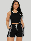 Casual Sleeveless Tank Top Two Piece Shorts Set FENF-6061