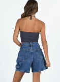Casual Loose Denim Shorts GYAN-8946